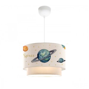 glo-204-0012-227466__0 GLOBOSTAR® SATURN 204-0012 ΠΑΙΔΙΚΟ ΚΡΕΜΑΣΤΟ ΦΩΤΙΣΤΙΚΟ ΦΙΓΟΥΡΑ ΜΟΝΟΦΩΤΟ 1 X E27 IP20 ΛΕΥΚΟ 