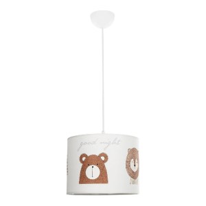 glo-204-0018-204_0018_3 GLOBOSTAR® BEAR 204-0018 ΠΑΙΔΙΚΟ ΚΡΕΜΑΣΤΟ ΦΩΤΙΣΤΙΚΟ ΦΙΓΟΥΡΑ ΜΟΝΟΦΩΤΟ 1 X E27 IP20 ΛΕΥΚΟ ΥΦΑΣΜΑ - Μ28 X Π28 X Υ70CM