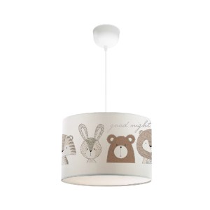 glo-204-0018-ayd_3524_0 GLOBOSTAR® BEAR 204-0018 ΠΑΙΔΙΚΟ ΚΡΕΜΑΣΤΟ ΦΩΤΙΣΤΙΚΟ ΦΙΓΟΥΡΑ ΜΟΝΟΦΩΤΟ 1 X E27 IP20 ΛΕΥΚΟ ΥΦ