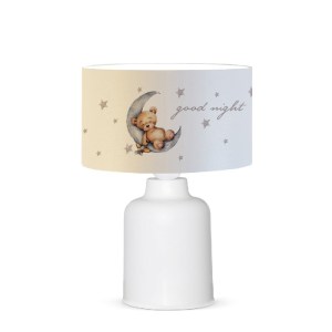 glo-204-0023-ayd_3051_0 GLOBOSTAR® MOON 204-0023 ΠΑΙΔΙΚΟ EΠΙΤΡΑΠΕΖΙΟ ΦΩΤΙΣΤΙΚΟ ΦΙΓΟΥΡΑ ΜΟΝΟΦΩΤΟ 1 X E27 IP20 ΛΕΥΚΟ