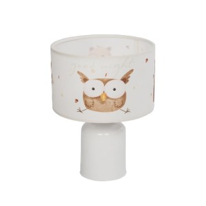 glo-204-0024-204_0024_0 GLOBOSTAR® OWL 204-0024 ΠΑΙΔΙΚΟ EΠΙΤΡΑΠΕΖΙΟ ΦΩΤΙΣΤΙΚΟ ΠΟΡΤΑΤΙΦ ΜΟΝΟΦΩΤΟ 1 X E27 IP20 ΠΟΛΥΧΡΩΜΟ ΥΦΑΣΜΑ ΜΕ ΛΕΥΚΟ ΠΛΑΣΤΙΚΟ - Μ24 X Π24 X Υ32CM