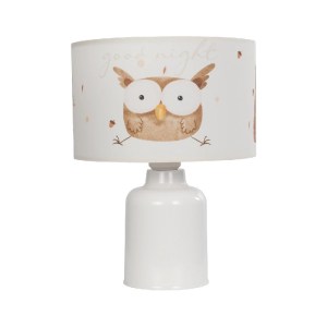 glo-204-0024-204_0024_3 GLOBOSTAR® OWL 204-0024 ΠΑΙΔΙΚΟ EΠΙΤΡΑΠΕΖΙΟ ΦΩΤΙΣΤΙΚΟ ΠΟΡΤΑΤΙΦ ΜΟΝΟΦΩΤΟ 1 X E27 IP20 ΠΟΛΥΧΡΩΜΟ ΥΦΑΣΜΑ ΜΕ ΛΕΥΚΟ ΠΛΑΣΤΙΚΟ - Μ24 X Π24 X Υ32CM