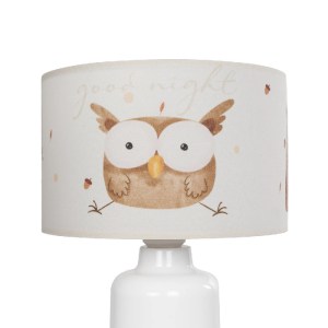 glo-204-0024-204_0024_6 GLOBOSTAR® OWL 204-0024 ΠΑΙΔΙΚΟ EΠΙΤΡΑΠΕΖΙΟ ΦΩΤΙΣΤΙΚΟ ΠΟΡΤΑΤΙΦ ΜΟΝΟΦΩΤΟ 1 X E27 IP20 ΠΟΛΥΧΡΩΜΟ ΥΦΑΣΜΑ ΜΕ ΛΕΥΚΟ ΠΛΑΣΤΙΚΟ - Μ24 X Π24 X Υ32CM