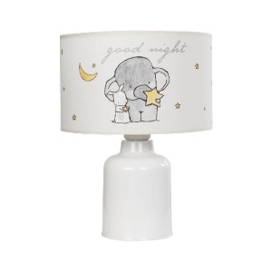 glo-204-0025-204_0025_3 GLOBOSTAR® ELEPHANT 204-0025 ΠΑΙΔΙΚΟ EΠΙΤΡΑΠΕΖΙΟ ΦΩΤΙΣΤΙΚΟ ΠΟΡΤΑΤΙΦ ΜΟΝΟΦΩΤΟ 1 X E27 IP20 ΠΟΛΥΧΡΩΜΟ ΥΦΑΣΜΑ ΜΕ ΛΕΥΚΟ ΠΛΑΣΤΙΚΟ - Μ24 X Π24 X Υ32CM