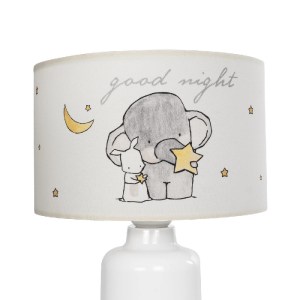 glo-204-0025-204_0025_5 GLOBOSTAR® ELEPHANT 204-0025 ΠΑΙΔΙΚΟ EΠΙΤΡΑΠΕΖΙΟ ΦΩΤΙΣΤΙΚΟ ΠΟΡΤΑΤΙΦ ΜΟΝΟΦΩΤΟ 1 X E27 IP20 ΠΟΛΥΧΡΩΜΟ ΥΦΑΣΜΑ ΜΕ ΛΕΥΚΟ ΠΛΑΣΤΙΚΟ - Μ24 X Π24 X Υ32CM