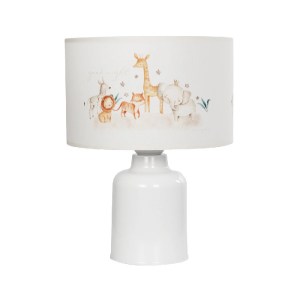 glo-204-0026-204_0026_3 GLOBOSTAR® GIRAFFE 204-0026 ΠΑΙΔΙΚΟ EΠΙΤΡΑΠΕΖΙΟ ΦΩΤΙΣΤΙΚΟ ΠΟΡΤΑΤΙΦ ΜΟΝΟΦΩΤΟ 1 X E27 IP20 ΠΟΛΥΧΡΩΜΟ ΥΦΑΣΜΑ ΜΕ ΛΕΥΚΟ ΠΛΑΣΤΙΚΟ - Μ24 X Π24 X Υ32CM