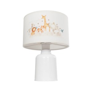 glo-204-0026-204_0026_4 GLOBOSTAR® GIRAFFE 204-0026 ΠΑΙΔΙΚΟ EΠΙΤΡΑΠΕΖΙΟ ΦΩΤΙΣΤΙΚΟ ΠΟΡΤΑΤΙΦ ΜΟΝΟΦΩΤΟ 1 X E27 IP20 ΠΟΛΥΧΡΩΜΟ ΥΦΑΣΜΑ ΜΕ ΛΕΥΚΟ ΠΛΑΣΤΙΚΟ - Μ24 X Π24 X Υ32CM