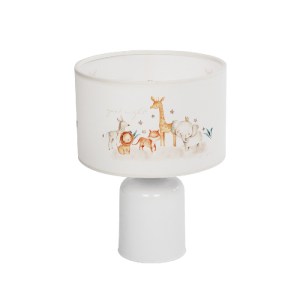 glo-204-0026-81be42_204_0026_0 GLOBOSTAR® GIRAFFE 204-0026 ΠΑΙΔΙΚΟ EΠΙΤΡΑΠΕΖΙΟ ΦΩΤΙΣΤΙΚΟ ΠΟΡΤΑΤΙΦ ΜΟΝΟΦΩΤΟ 1 X E27 IP20 ΠΟΛΥΧΡΩΜΟ ΥΦΑΣΜΑ ΜΕ ΛΕΥΚΟ ΠΛΑΣΤΙΚΟ - Μ24 X Π24 X Υ32CM