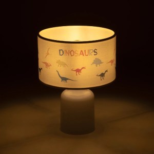 glo-204-0028-204_0028_2 GLOBOSTAR® DINO 204-0028 ΠΑΙΔΙΚΟ EΠΙΤΡΑΠΕΖΙΟ ΦΩΤΙΣΤΙΚΟ ΠΟΡΤΑΤΙΦ ΜΟΝΟΦΩΤΟ 1 X E27 IP20 ΠΟΛΥΧΡΩΜΟ ΥΦΑΣΜΑ ΜΕ ΛΕΥΚΟ ΠΛΑΣΤΙΚΟ - Μ24 X Π24 X Υ32CM