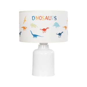 glo-204-0028-204_0028_3 GLOBOSTAR® DINO 204-0028 ΠΑΙΔΙΚΟ EΠΙΤΡΑΠΕΖΙΟ ΦΩΤΙΣΤΙΚΟ ΠΟΡΤΑΤΙΦ ΜΟΝΟΦΩΤΟ 1 X E27 IP20 ΠΟΛΥΧΡΩΜΟ ΥΦΑΣΜΑ ΜΕ ΛΕΥΚΟ ΠΛΑΣΤΙΚΟ - Μ24 X Π24 X Υ32CM