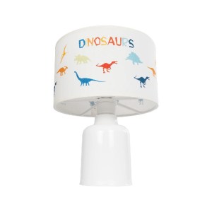 glo-204-0028-204_0028_4 GLOBOSTAR® DINO 204-0028 ΠΑΙΔΙΚΟ EΠΙΤΡΑΠΕΖΙΟ ΦΩΤΙΣΤΙΚΟ ΠΟΡΤΑΤΙΦ ΜΟΝΟΦΩΤΟ 1 X E27 IP20 ΠΟΛΥΧΡΩΜΟ ΥΦΑΣΜΑ ΜΕ ΛΕΥΚΟ ΠΛΑΣΤΙΚΟ - Μ24 X Π24 X Υ32CM