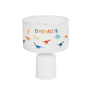 glo-204-0028-a228fa_204_0028_0 GLOBOSTAR® DINO 204-0028 ΠΑΙΔΙΚΟ EΠΙΤΡΑΠΕΖΙΟ ΦΩΤΙΣΤΙΚΟ ΠΟΡΤΑΤΙΦ ΜΟΝΟΦΩΤΟ 1 X E27 IP20 ΠΟΛΥΧΡΩΜΟ ΥΦΑΣΜΑ ΜΕ ΛΕΥΚΟ ΠΛΑΣΤΙΚΟ - Μ24 X Π24 X Υ32CM