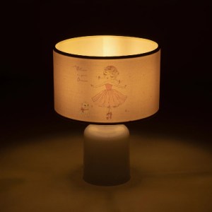 glo-204-0029-204_0029_2 GLOBOSTAR® BALLERINA 204-0029 ΠΑΙΔΙΚΟ EΠΙΤΡΑΠΕΖΙΟ ΦΩΤΙΣΤΙΚΟ ΠΟΡΤΑΤΙΦ ΜΟΝΟΦΩΤΟ 1 X E27 IP20 ΠΟΛΥΧΡΩΜΟ ΥΦΑΣΜΑ ΜΕ ΛΕΥΚΟ ΠΛΑΣΤΙΚΟ - Μ24 X Π24 X Υ32CM