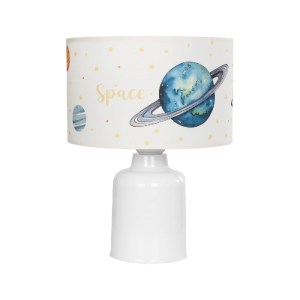 glo-204-0030-204_0030_3 GLOBOSTAR® SATURN 204-0030 ΠΑΙΔΙΚΟ EΠΙΤΡΑΠΕΖΙΟ ΦΩΤΙΣΤΙΚΟ ΠΟΡΤΑΤΙΦ ΜΟΝΟΦΩΤΟ 1 X E27 IP20 ΠΟΛΥΧΡΩΜΟ ΥΦΑΣΜΑ ΜΕ ΛΕΥΚΟ ΠΛΑΣΤΙΚΟ - Μ24 X Π24 X Υ32CM