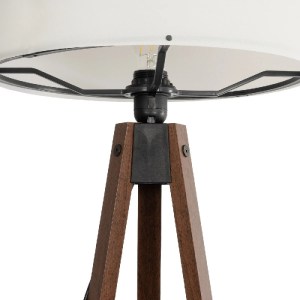 glo-204-0031-204_0031_6 GLOBOSTAR® SAGA 204-0031 ΜΟΝΤΕΡΝΟ EΠΙΔΑΠΕΔΙΟ ΦΩΤΙΣΤΙΚΟ ΜΟΝΟΦΩΤΟ 1 X E27 IP20 ΚΑΦΕ ΞΥΛΟ ΜΕ ΜΠΕΖ ΥΦΑΣΜΑ - Μ38 X Π38 X Υ140CM