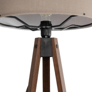 glo-204-0036-204_0036_6 GLOBOSTAR® SAGA 204-0036 ΜΟΝΤΕΡΝΟ EΠΙΔΑΠΕΔΙΟ ΦΩΤΙΣΤΙΚΟ ΜΟΝΟΦΩΤΟ 1 X E27 IP20 ΚΑΦΕ ΞΥΛΟ ΜΕ ΓΚΡΙ ΥΦΑΣΜΑ - Μ38 X Π38 X Υ140CM