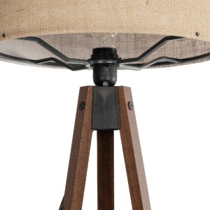 glo-204-0037-204_0037_6 GLOBOSTAR® SAGA 204-0037 ΜΟΝΤΕΡΝΟ EΠΙΔΑΠΕΔΙΟ ΦΩΤΙΣΤΙΚΟ ΜΟΝΟΦΩΤΟ 1 X E27 IP20 ΚΑΦΕ ΞΥΛΟ ΜΕ MΠΕΖ ΥΦΑΣΜΑ - Μ38 X Π38 X Υ140CM