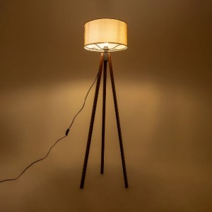 glo-204-0039-204_0039_2 GLOBOSTAR® SAGA 204-0039 ΜΟΝΤΕΡΝΟ EΠΙΔΑΠΕΔΙΟ ΦΩΤΙΣΤΙΚΟ ΜΟΝΟΦΩΤΟ 1 X E27 IP20 ΚΑΦΕ ΞΥΛΟ ΜΕ ΜΠΕΖ ΥΦΑΣΜΑ - Μ38 X Π38 X Υ140CM