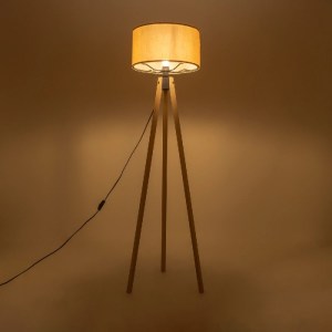 glo-204-0043-204_0043_2 GLOBOSTAR® SAGA 204-0043 ΜΟΝΤΕΡΝΟ EΠΙΔΑΠΕΔΙΟ ΦΩΤΙΣΤΙΚΟ ΜΟΝΟΦΩΤΟ 1 X E27 IP20 ΜΠΕΖ ΞΥΛΟ ΜΕ ΜΠΕΖ ΥΦΑΣΜΑ - Μ38 X Π38 X Υ140CM