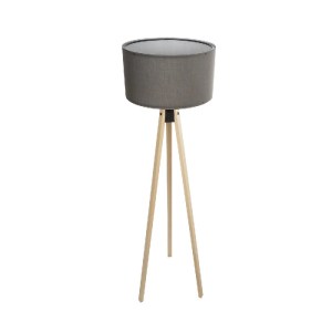 glo-204-0044-204_0044_4 GLOBOSTAR® SAGA 204-0044 ΜΟΝΤΕΡΝΟ EΠΙΔΑΠΕΔΙΟ ΦΩΤΙΣΤΙΚΟ ΜΟΝΟΦΩΤΟ 1 X E27 IP20 ΜΠΕΖ ΞΥΛΟ ΜΕ ΓΚΡΙ ΥΦΑΣΜΑ - Μ38 X Π38 X Υ140CM