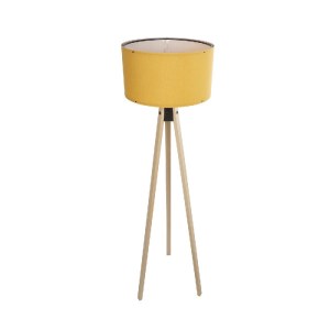 glo-204-0045-204_0045_4 GLOBOSTAR® SAGA 204-0045 ΜΟΝΤΕΡΝΟ EΠΙΔΑΠΕΔΙΟ ΦΩΤΙΣΤΙΚΟ ΜΟΝΟΦΩΤΟ 1 X E27 IP20 ΜΠΕΖ ΞΥΛΟ ΜΕ ΚΙΤΡΙΝΟ ΥΦΑΣΜΑ - Μ38 X Π38 X Υ140CM