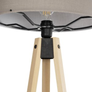 glo-204-0048-204_0048_6 GLOBOSTAR® SAGA 204-0048 ΜΟΝΤΕΡΝΟ EΠΙΔΑΠΕΔΙΟ ΦΩΤΙΣΤΙΚΟ ΜΟΝΟΦΩΤΟ 1 X E27 IP20 ΜΠΕΖ ΞΥΛΟ ΜΕ ΓΚΡΙ ΥΦΑΣΜΑ - Μ38 X Π38 X Υ140CM