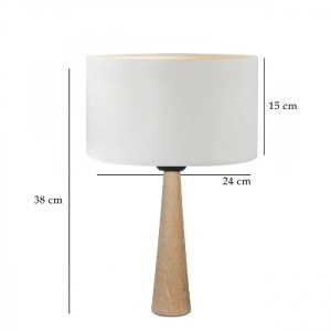 glo-204-0066-ayd_3647_2 GLOBOSTAR® COBRA 204-0066 ΜΟΝΤΕΡΝΟ EΠΙΤΡΑΠΕΖΙΟ ΦΩΤΙΣΤΙΚΟ ΜΟΝΟΦΩΤΟ 1 X E27 IP20 ΚΑΦΕ ΞΥΛΟ Μ