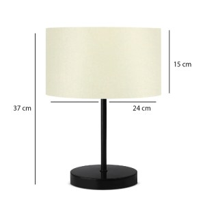 glo-204-0075-ayd_2849_3 GLOBOSTAR® LARA 204-0075 ΜΟΝΤΕΡΝΟ EΠΙΤΡΑΠΕΖΙΟ ΦΩΤΙΣΤΙΚΟ ΜΟΝΟΦΩΤΟ 1 X E27 IP20 ΜΑΥΡΟ ΜΕΤΑΛΛ