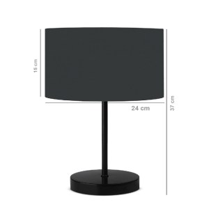 glo-204-0076-ayd_2847_3 GLOBOSTAR® LARA 204-0076 ΜΟΝΤΕΡΝΟ EΠΙΤΡΑΠΕΖΙΟ ΦΩΤΙΣΤΙΚΟ ΜΟΝΟΦΩΤΟ 1 X E27 IP20 ΜΑΥΡΟ ΜΕΤΑΛΛ