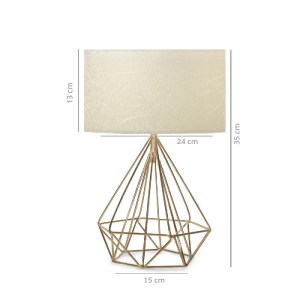 glo-204-0084-ayd_2503_2 GLOBOSTAR® DIAMOND 204-0084 ΜΟΝΤΕΡΝΟ EΠΙΤΡΑΠΕΖΙΟ ΦΩΤΙΣΤΙΚΟ ΜΟΝΟΦΩΤΟ 1 X E27 IP20 ΧΡΥΣΟ ΜΕΤ