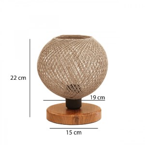 glo-204-0087-ayd_3301_3 GLOBOSTAR® BOWL 204-0087 ΜΟΝΤΕΡΝΟ EΠΙΤΡΑΠΕΖΙΟ ΦΩΤΙΣΤΙΚΟ ΜΟΝΟΦΩΤΟ 1 X E27 IP20 ΚΑΦΕ ΞΥΛΟ ΜΕ