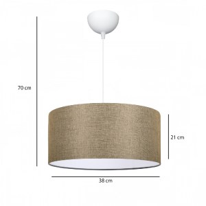 glo-204-0090-ayd_3091_3 GLOBOSTAR® LOFTY 204-0090 ΜΟΝΤΕΡΝΟ ΚΡΕΜΑΣΤΟ ΦΩΤΙΣΤΙΚΟ KΑΠΕΛΟ ΜΟΝΟΦΩΤΟ 1 X E27 IP20 ΜΠΕΖ ΥΦ