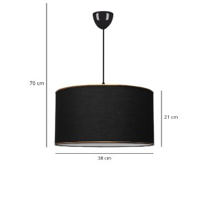 glo-204-0092-ayd_3057_3 GLOBOSTAR® LOFTY 204-0092 ΜΟΝΤΕΡΝΟ ΚΡΕΜΑΣΤΟ ΦΩΤΙΣΤΙΚΟ KΑΠΕΛΟ ΜΟΝΟΦΩΤΟ 1 X E27 IP20 ΜΑΥΡΟ Υ