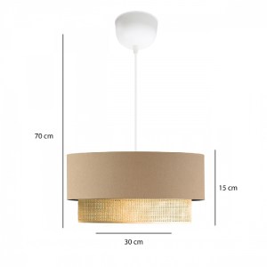 glo-204-0096-ayd_3323_3 GLOBOSTAR® BIGGIE 204-0096 ΜΟΝΤΕΡΝΟ ΚΡΕΜΑΣΤΟ ΦΩΤΙΣΤΙΚΟ KΑΠΕΛΟ ΜΟΝΟΦΩΤΟ 1 X E27 IP20 ΜΠΕΖ  