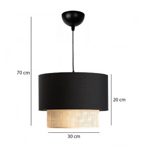 glo-204-0098-ayd_3275_3 GLOBOSTAR® BIGGIE 204-0098 ΜΟΝΤΕΡΝΟ ΚΡΕΜΑΣΤΟ ΦΩΤΙΣΤΙΚΟ KΑΠΕΛΟ ΜΟΝΟΦΩΤΟ 1 X E27 IP20 ΜΑΥΡΟ 