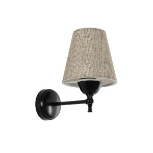 glo-204-0112-204_0112_0 GLOBOSTAR® PAM 204-0112 ΜΟΝΤΕΡΝΟ ΦΩΤΙΣΤΙΚΟ ΤΟΙΧΟΥ - ΑΠΛΙΚΑ ΜΕ ΝΤΟΥΙ 1 X E27 AC 220-240V IP20 - ΜΑΥΡΟ & ΜΠΕΖ - Μ23 X Π23 X Υ17CM