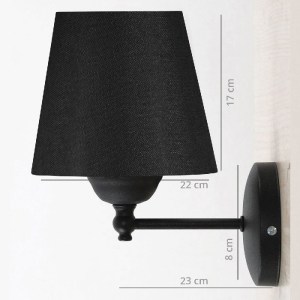 glo-204-0113-ayd_2539_2 GLOBOSTAR® PAM 204-0113 ΜΟΝΤΕΡΝΟ ΕΠΙΤΟΙΧΕΙΟ ΦΩΤΙΣΤΙΚΟ AΠΛΙΚΑ ΜΟΝΟΦΩΤΟ 1 X E27 IP20 ΜΑΥΡΟ Μ
