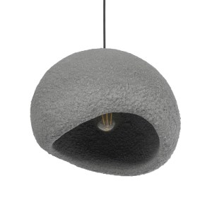 glo-204-0122-204_0122_5 GLOBOSTAR® STONE 204-0122 ΜΟΝΤΕΡΝΟ ΚΡΕΜΑΣΤΟ ΦΩΤΙΣΤΙΚΟ ΚΑΜΠΑΝΑ ΜΟΝΟΦΩΤΟ 1 X E27 IP20 ΓΚΡΙ ΣΚOΥΡΟ ΠΟΛΥΣΤΕΡΙΝΗ ΜΕ ΡΗΤΙΝΗ - Μ31.5 X Π35 X Υ26CM