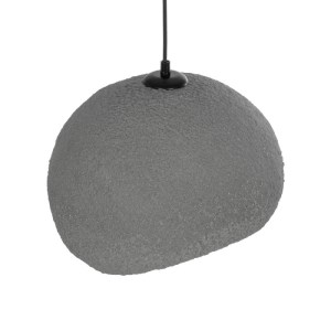 glo-204-0122-204_0122_6 GLOBOSTAR® STONE 204-0122 ΜΟΝΤΕΡΝΟ ΚΡΕΜΑΣΤΟ ΦΩΤΙΣΤΙΚΟ ΚΑΜΠΑΝΑ ΜΟΝΟΦΩΤΟ 1 X E27 IP20 ΓΚΡΙ ΣΚOΥΡΟ ΠΟΛΥΣΤΕΡΙΝΗ ΜΕ ΡΗΤΙΝΗ - Μ31.5 X Π35 X Υ26CM