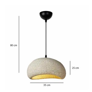 glo-204-0123-204_0123_2.webp GLOBOSTAR® STONE 204-0123 ΜΟΝΤΕΡΝΟ ΚΡΕΜΑΣΤΟ ΦΩΤΙΣΤΙΚΟ ΚΑΜΠΑΝΑ ΜΟΝΟΦΩΤΟ 1 X E27 IP20 ΜΠΕΖ Π