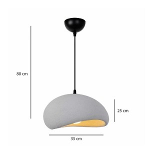 glo-204-0124-204_0124_2.webp GLOBOSTAR® STONE 204-0124 ΜΟΝΤΕΡΝΟ ΚΡΕΜΑΣΤΟ ΦΩΤΙΣΤΙΚΟ ΚΑΜΠΑΝΑ ΜΟΝΟΦΩΤΟ 1 X E27 IP20 ΓΚΡΙ Π