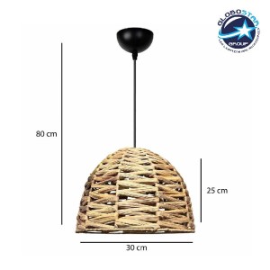 glo-204-0165-204_0165_2.webp GLOBOSTAR® MEKA 204-0165 BOHO ΚΡΕΜΑΣΤΟ ΦΩΤΙΣΤΙΚΟ ΚΑΜΠΑΝΑ ΜΟΝΟΦΩΤΟ 1 X E27 IP20 ΜΠΕΖ RATTAN