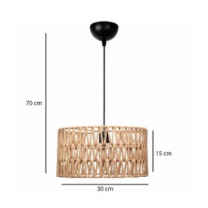 glo-204-0166-204_0166_2.webp GLOBOSTAR® POMEGRANDE 204-0166 BOHO ΚΡΕΜΑΣΤΟ ΦΩΤΙΣΤΙΚΟ KΑΠΕΛΟ ΜΟΝΟΦΩΤΟ 1 X E27 IP20 ΜΠΕΖ Σ