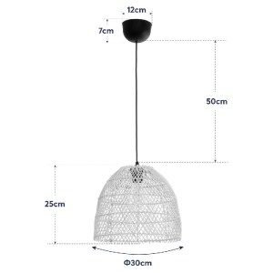 glo-204-0178-204_0178_11 GLOBOSTAR® CESTINO 204-0178 BOHO ΚΡΕΜΑΣΤΟ ΦΩΤΙΣΤΙΚΟ ΟΡΟΦΗΣ ΜΟΝΟΦΩΤΟ 1 X E27 AC 220-240V IP20 ΜΠΕΖ - Μ30 X Π30 X Υ25CM