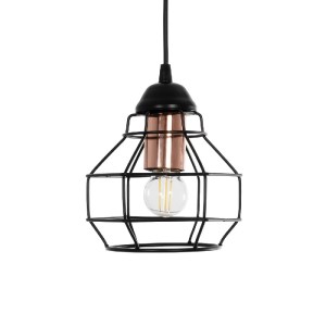 glo-204-0180-204_0180_4 GLOBOSTAR® BUR 204-0180 ΜΟΝΤΕΡΝΟ ΚΡΕΜΑΣΤΟ ΦΩΤΙΣΤΙΚΟ ΟΡΟΦΗΣ ΜΟΝΟΦΩΤΟ 1 X E27 AC 220-240V IP20 ΜΑΥΡΟ - Μ17 X Π17 X Υ23CM