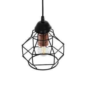 glo-204-0180-204_0180_6 GLOBOSTAR® BUR 204-0180 ΜΟΝΤΕΡΝΟ ΚΡΕΜΑΣΤΟ ΦΩΤΙΣΤΙΚΟ ΟΡΟΦΗΣ ΜΟΝΟΦΩΤΟ 1 X E27 AC 220-240V IP20 ΜΑΥΡΟ - Μ17 X Π17 X Υ23CM