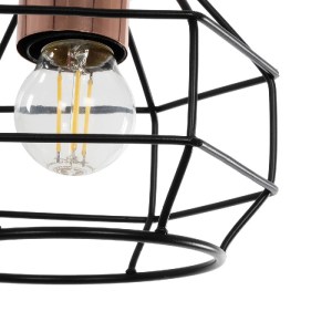 glo-204-0180-204_0180_8 GLOBOSTAR® BUR 204-0180 ΜΟΝΤΕΡΝΟ ΚΡΕΜΑΣΤΟ ΦΩΤΙΣΤΙΚΟ ΟΡΟΦΗΣ ΜΟΝΟΦΩΤΟ 1 X E27 AC 220-240V IP20 ΜΑΥΡΟ - Μ17 X Π17 X Υ23CM