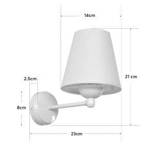 glo-204-0187-204_0187_9 GLOBOSTAR® ELEGANTE 204-0187 ΜΟΝΤΕΡΝΟ ΦΩΤΙΣΤΙΚΟ ΤΟΙΧΟΥ ΑΠΛΙΚΑ ΜΟΝΟΦΩΤΟ 1 X E27 AC 220-240V IP20 ΜΠΕΖ & ΛΕΥΚΟ - Μ14 X Π14 X Υ26CM