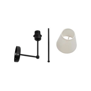 glo-204-0190-204_0190_7 GLOBOSTAR® LING 204-0190 ΜΟΝΤΕΡΝΟ ΦΩΤΙΣΤΙΚΟ ΤΟΙΧΟΥ ΑΠΛΙΚΑ ΜΟΝΟΦΩΤΟ 1 X E27 AC 220-240V IP20 ΜΠΕΖ & ΜΑΥΡΟ - Μ13 X Π13 X Υ50CM