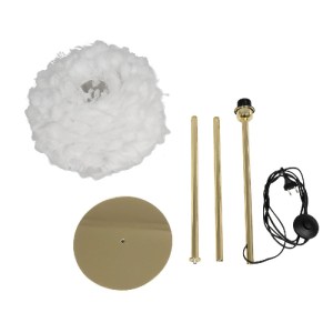 glo-204-0192-204_0192_11 GLOBOSTAR® ALES 204-0192 ΜΟΝΤΕΡΝΟ ΕΠΙΔΑΠΕΔΙΟ ΦΩΤΙΣΤΙΚΟ ΜΕ ΝΤΟΥΙ 1 X E27 AC 220-240V IP20 - ΜΠΕΖ & ΧΡΥΣΟ - Μ40 X Π40 X Υ150CM